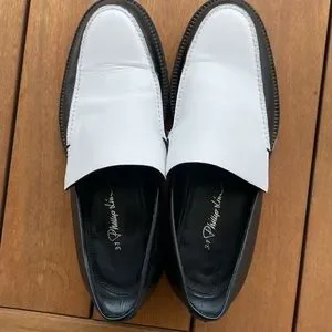 3.1 PHILLIP LIM LEATHER BLACK AND WHITE LOAFERS | SIZE 40 or a US SIZE 8-8.5 | Nadia Heeled Loafer – 3.1 Phillip Lim main image 4